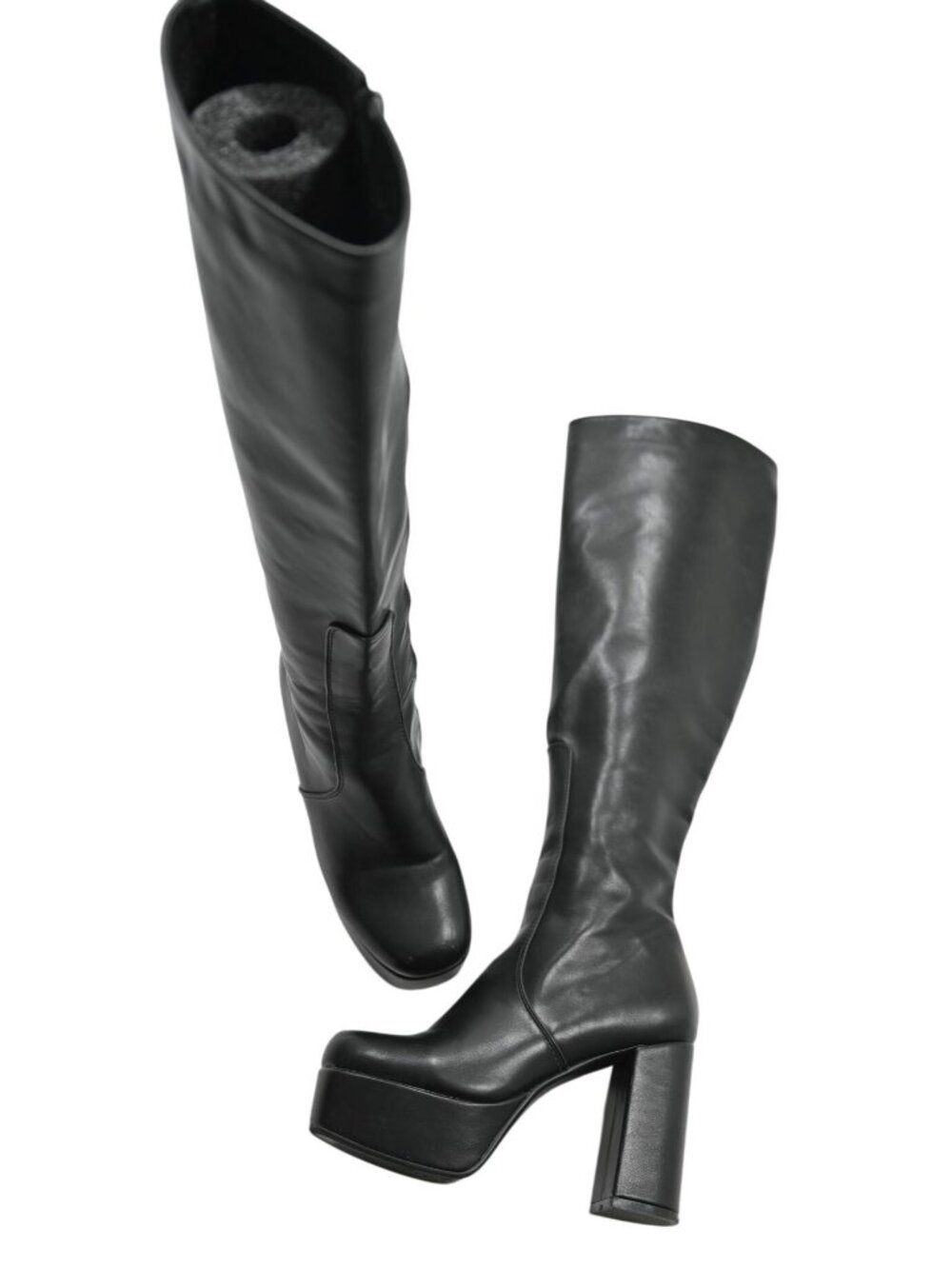 Lamoda Whatta Showdown Platform Knee High Boots in Black